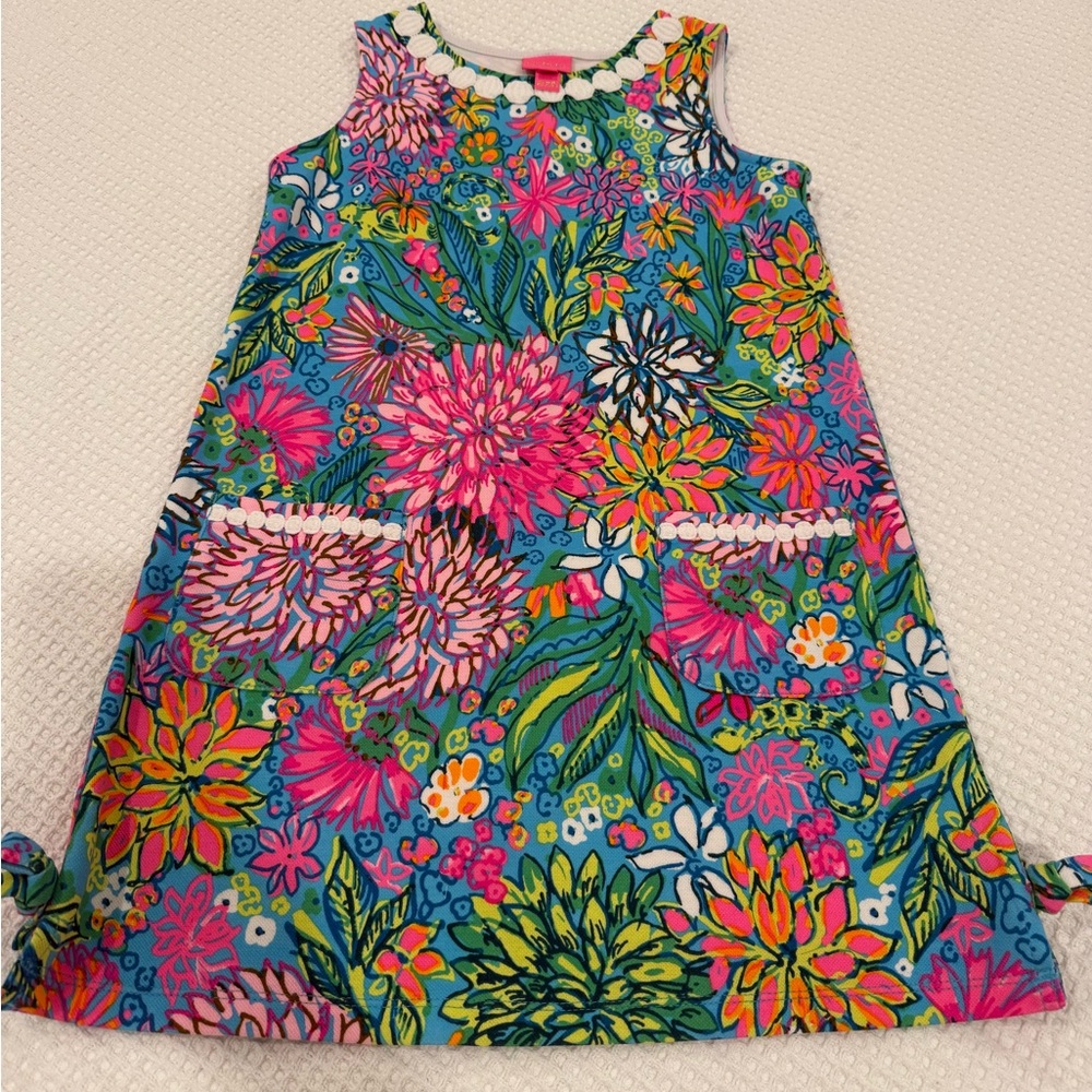 Lilly Pulitzer Kids Dress - Vibrant Floral Blue and Pink